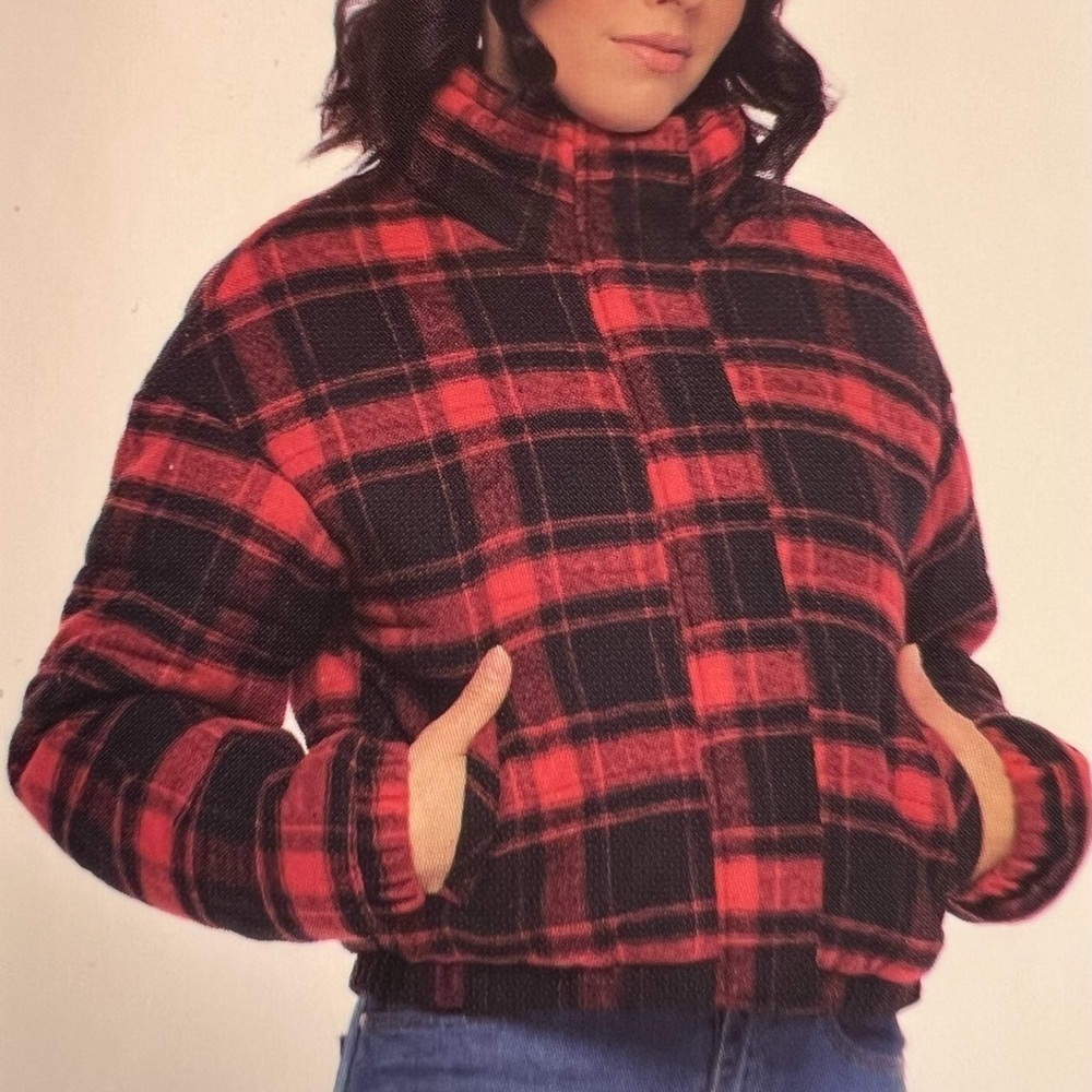 Ci Sono Los Angeles Plaid Bomber Jacket